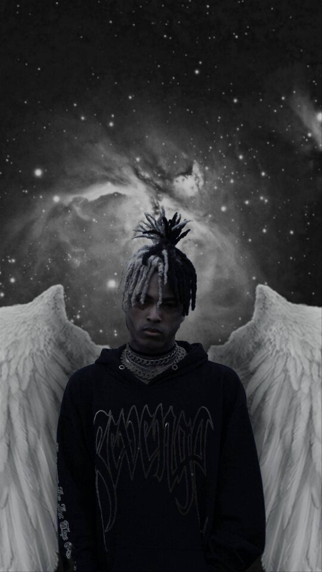 XXXTENTACION, dreadlocks, angel wings, HD Phone Wallpaper