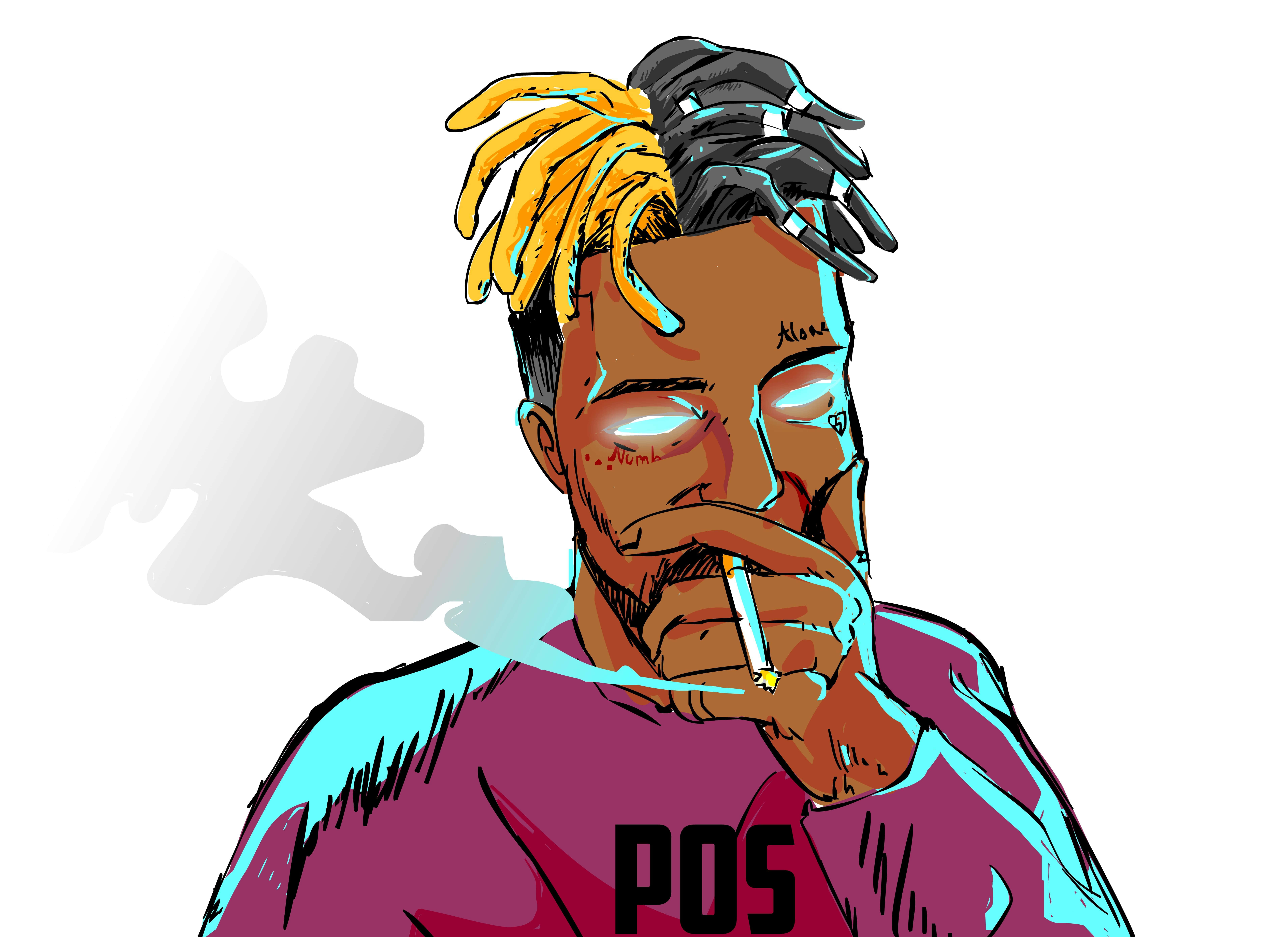 XXXTentacion, dreadlocks, yellow, 5K Desktop Wallpaper
