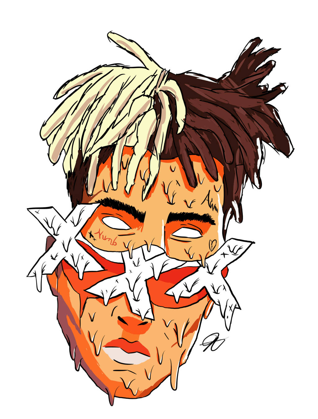 XXXTentacion, dreadlocks, brown hair, HD Phone Wallpaper