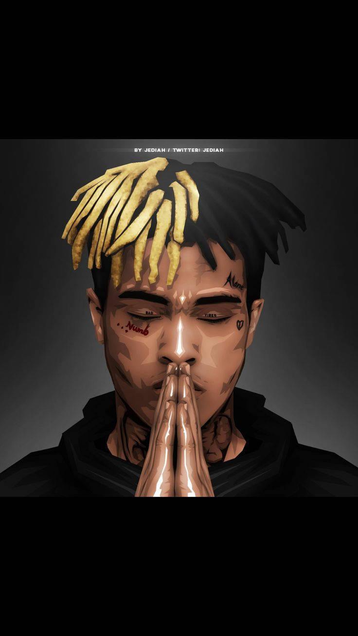 xxxtentacion, golden french fries hair, tattoos, HD Phone Wallpaper