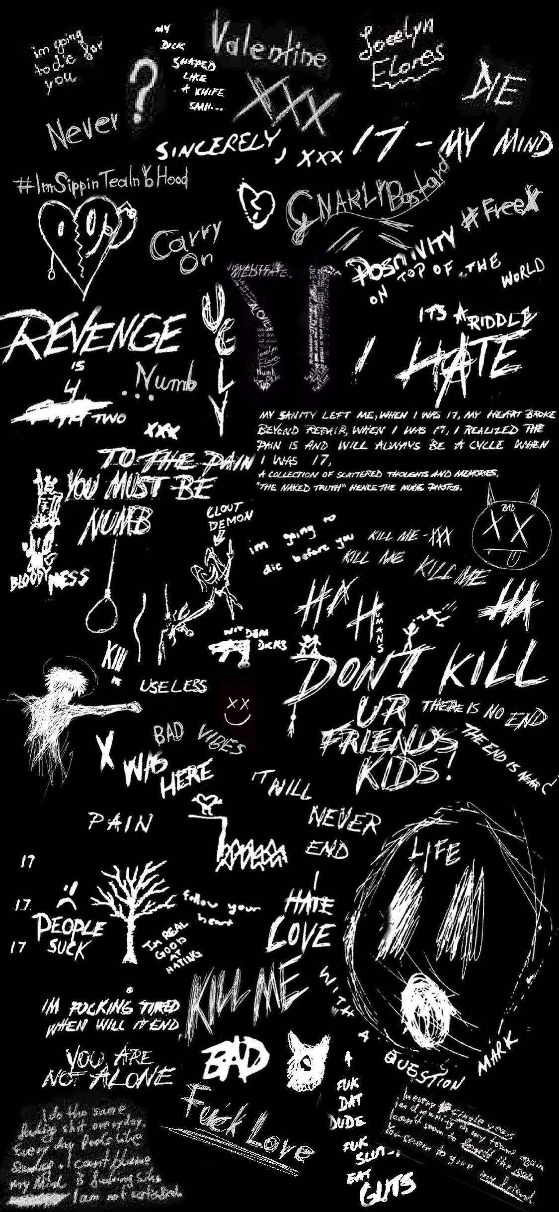 XXXTentacion, album 17, blackboard, Full HD Phone Wallpaper