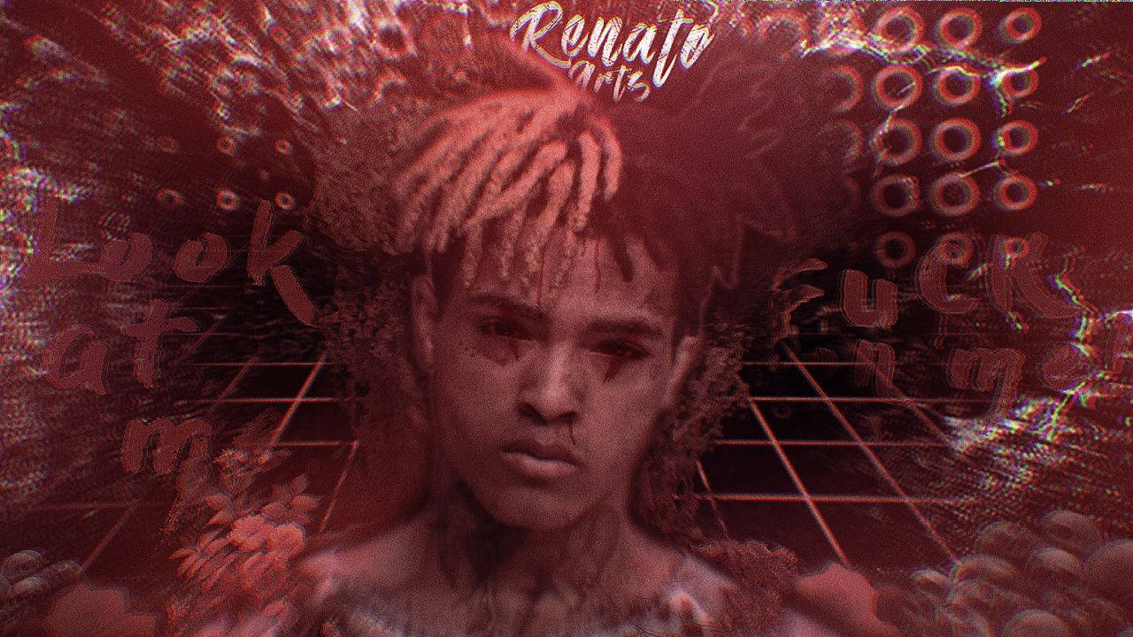 Xxxtentacion, dreadlocks, glitchy red-toned, HD Desktop Wallpaper