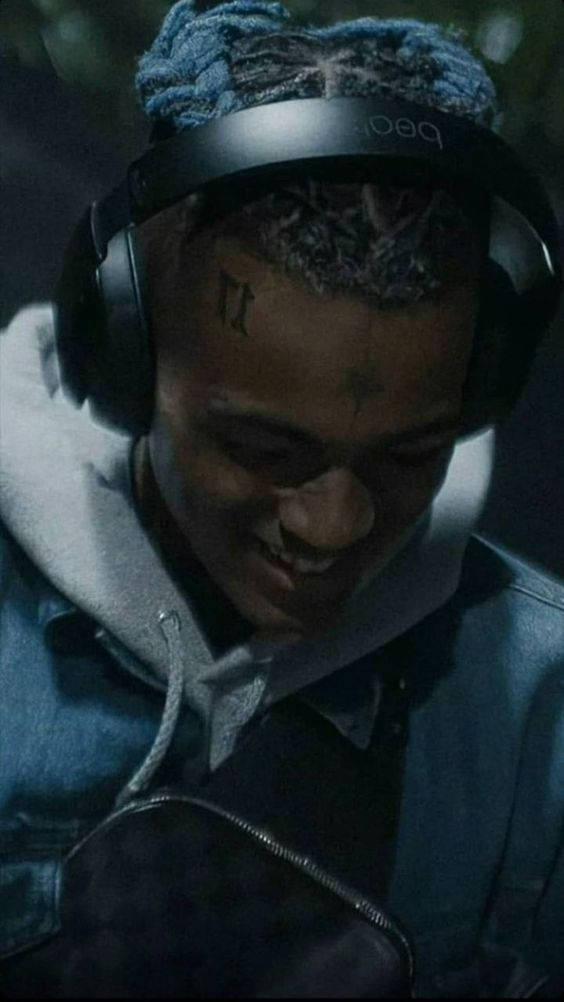 XXXTentacion, blue jacket, blue braids, SD Phone Wallpaper