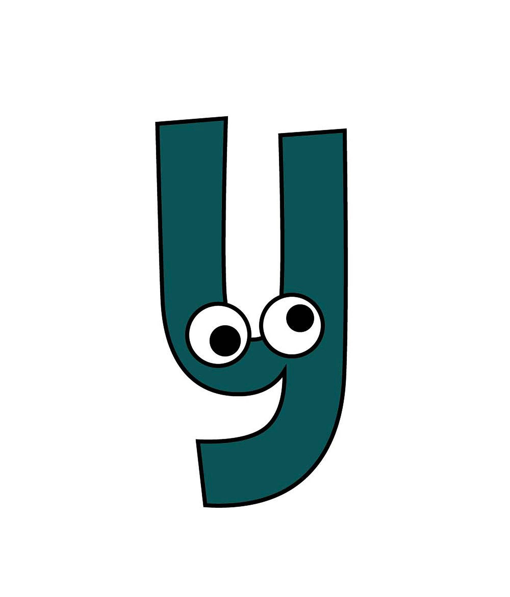 Letter Y, teal, big round eyes, Full HD Phone Wallpaper