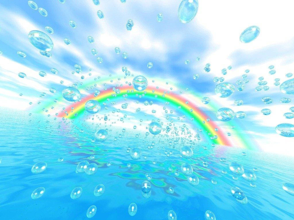 Y2k Aesthetic, ocean, rainbow, SD Desktop Wallpaper