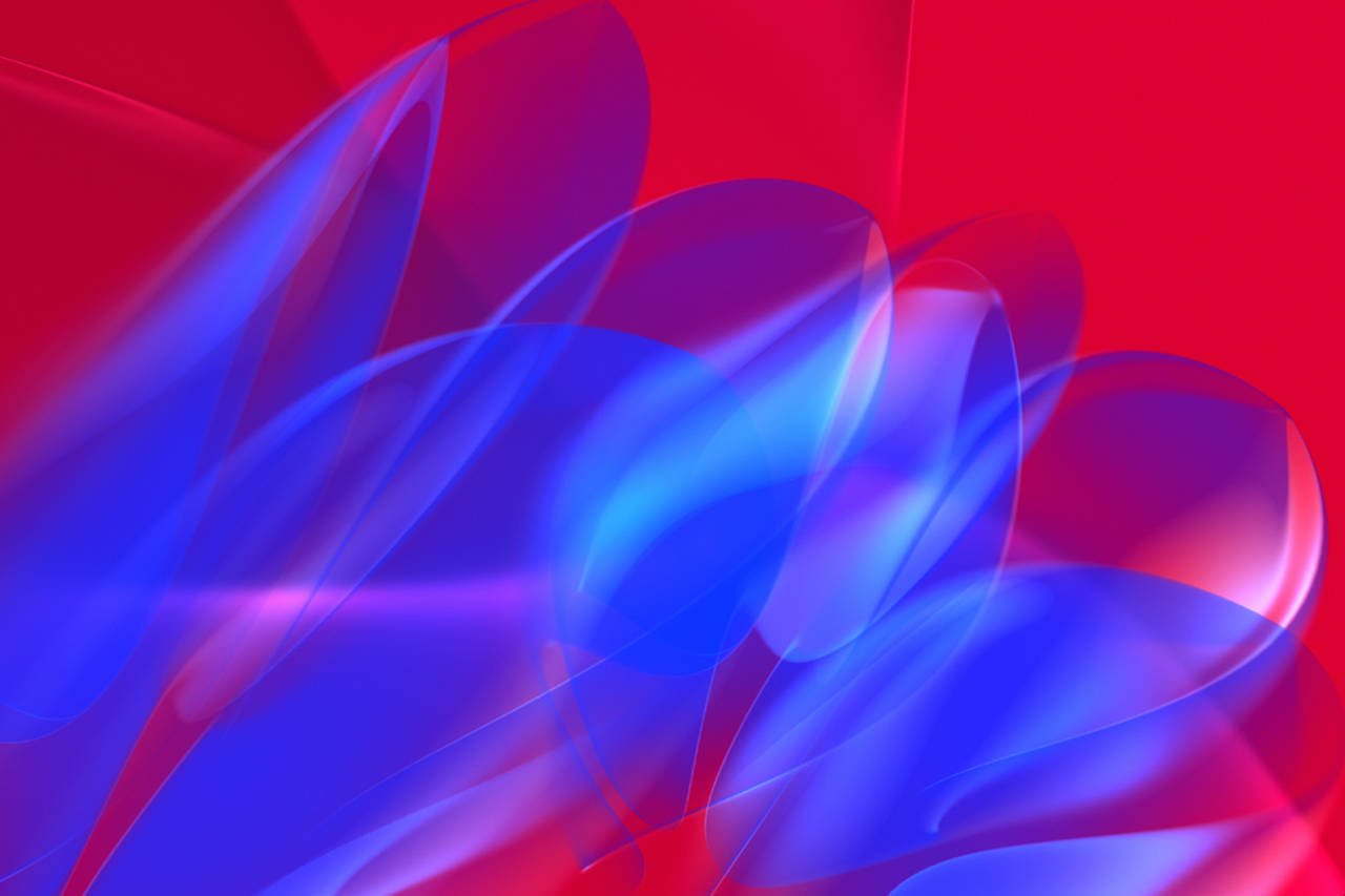Y2k Aesthetic, electric blue, deep red, HD Desktop Wallpaper