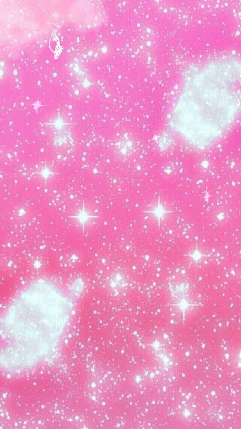 Y2k Aesthetic, glitter clouds, vibrant pink, HD Phone Wallpaper