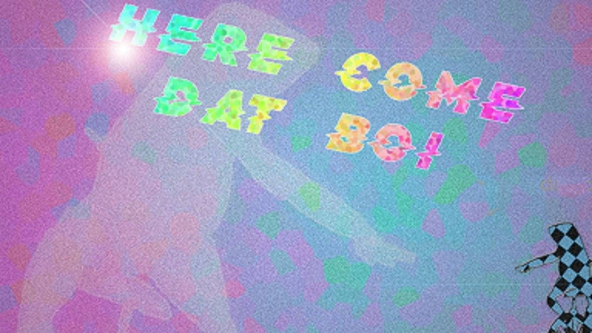 Y2k Aesthetic, HERE COME DAT BOI, neon text, SD Desktop Wallpaper