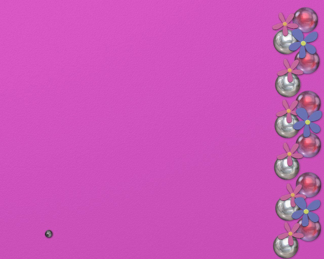 Y2k Aesthetic, vibrant pink background, shiny silver spheres, HD Desktop Wallpaper