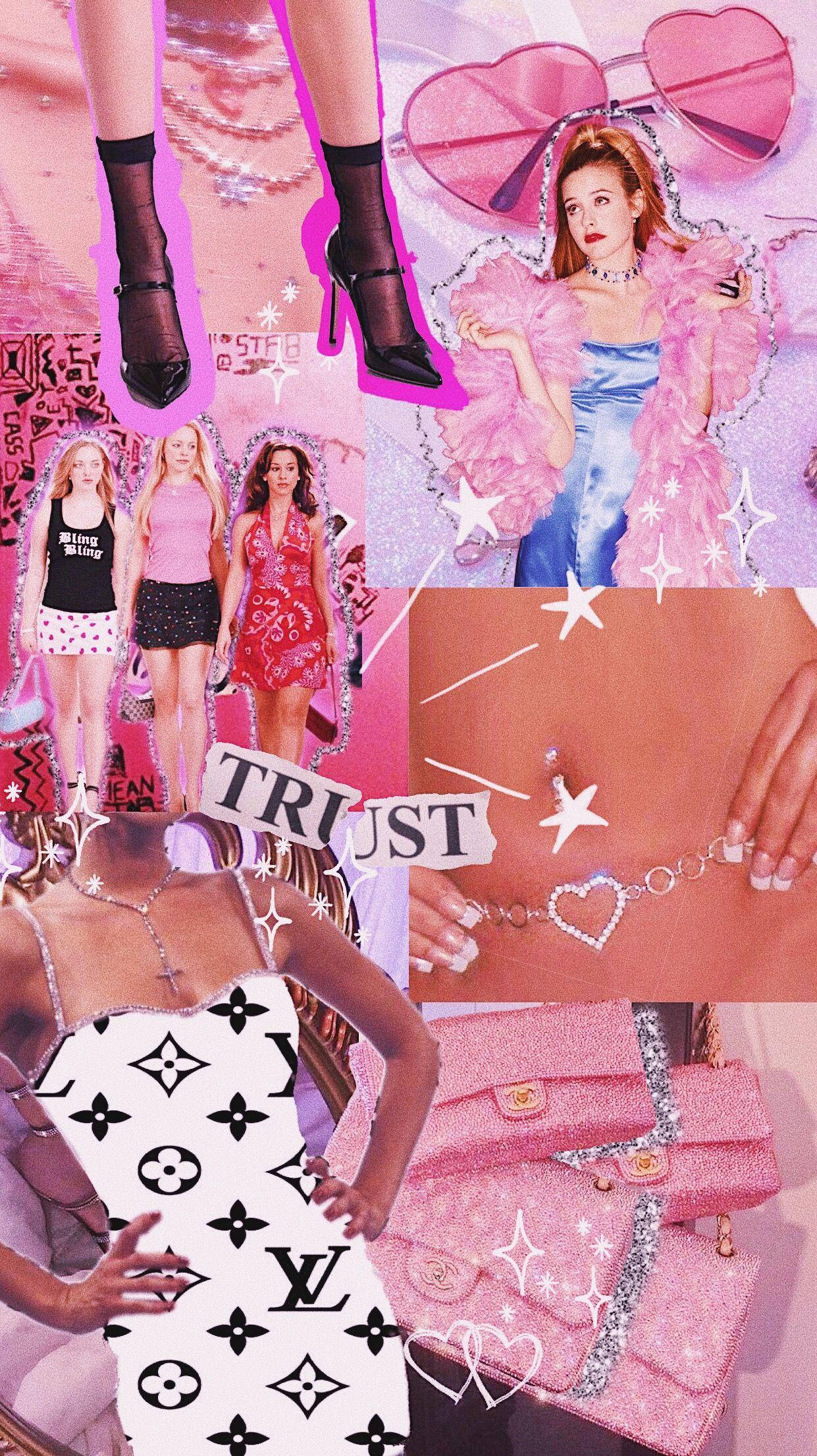 Y2k Aesthetic, vibrant pink, glittery accessories, Full HD Phone Wallpaper