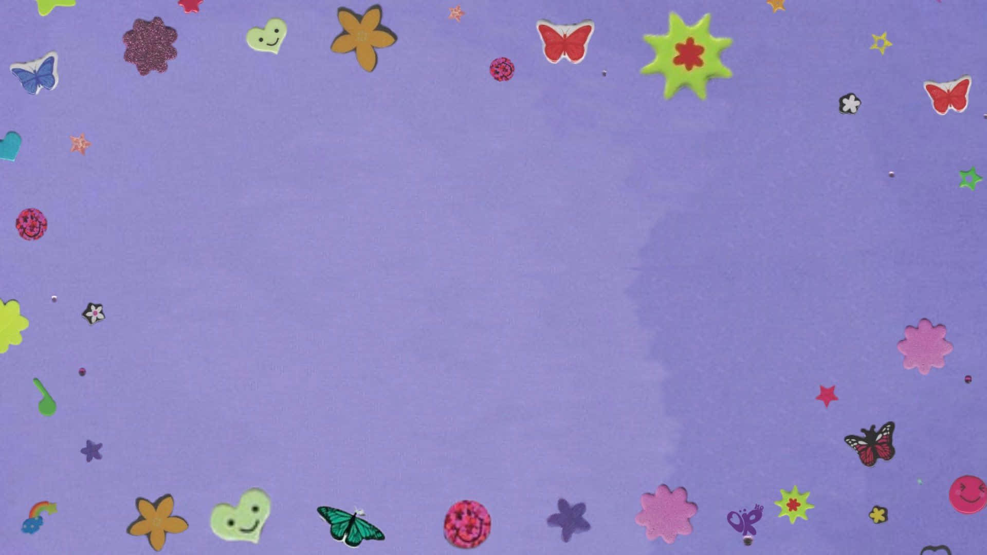 Y2 K Aesthetic, butterflies, stars, Full HD Desktop Wallpaper