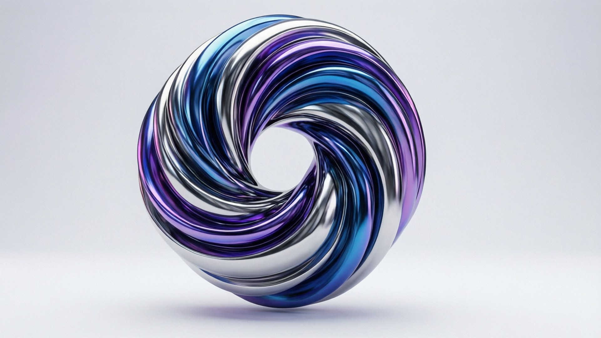 chrome, abstract twist, blue, Full HD Desktop Wallpaper
