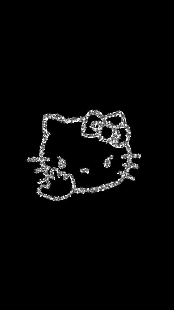 Y2k Hello Kitty, glitter, silver, SD Phone Wallpaper