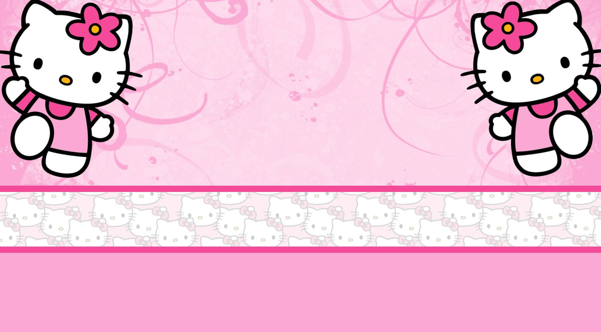 Hello Kitty, pink outfits, flower headbands, Full HD Desktop Wallpaper