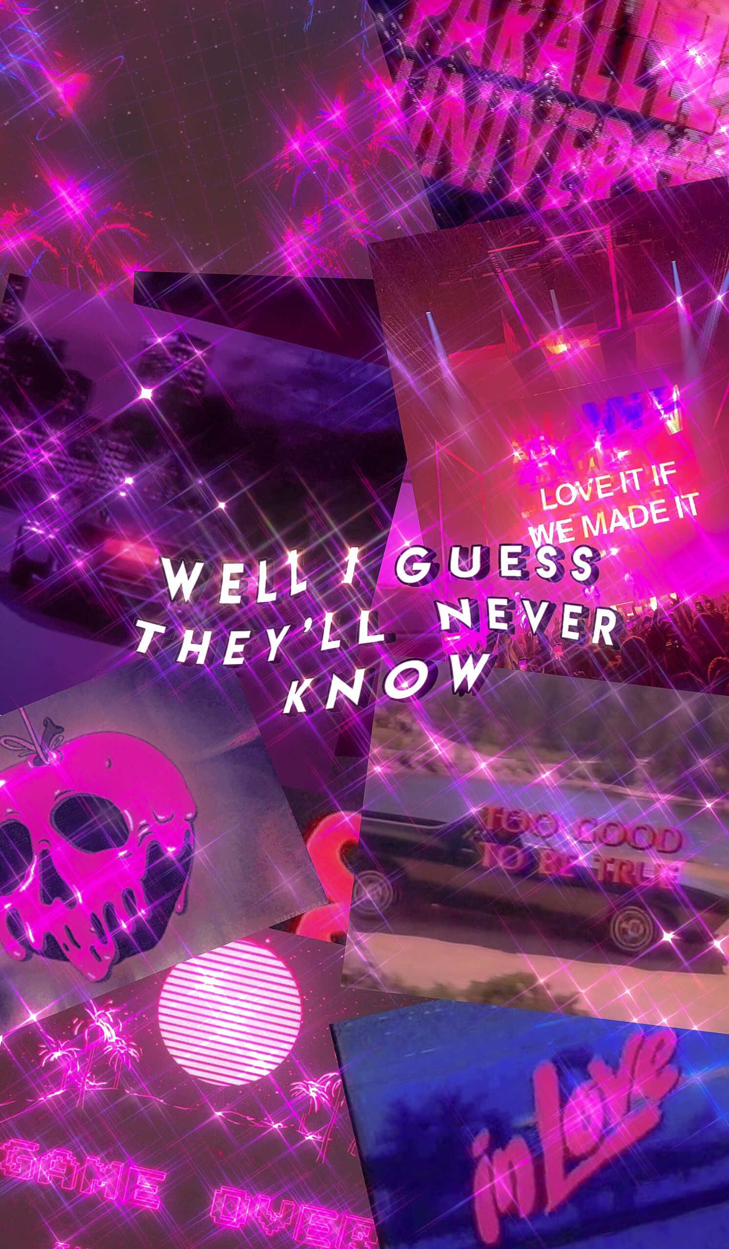 Y2 K Aesthetic, pink, purple, 2K Phone Wallpaper