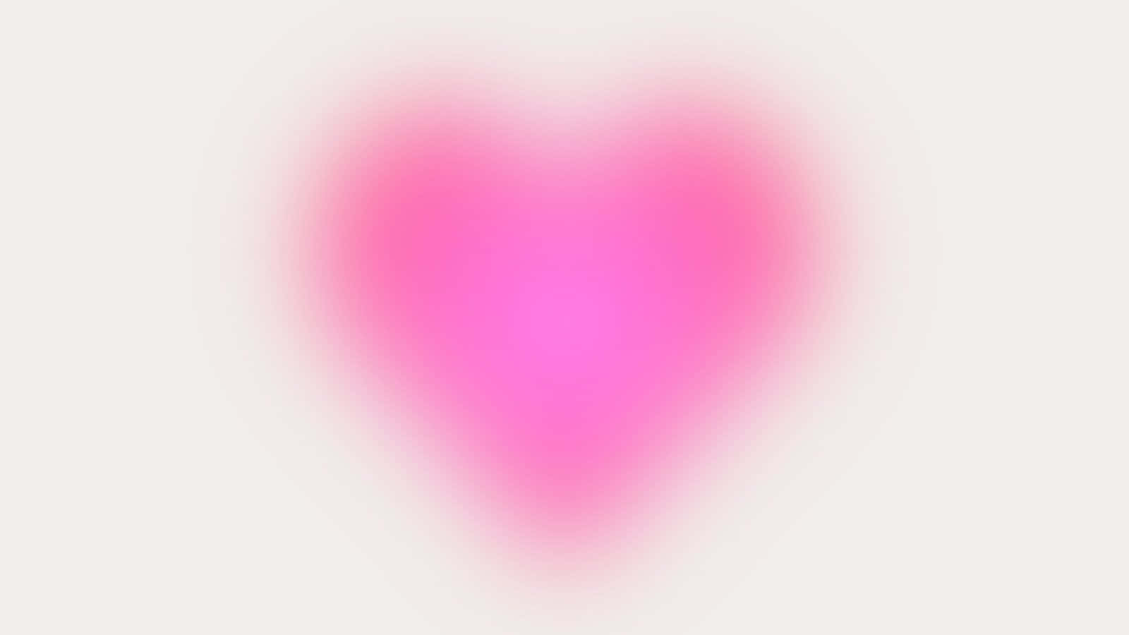 pink, blurry heart, glowing, HD Desktop Wallpaper