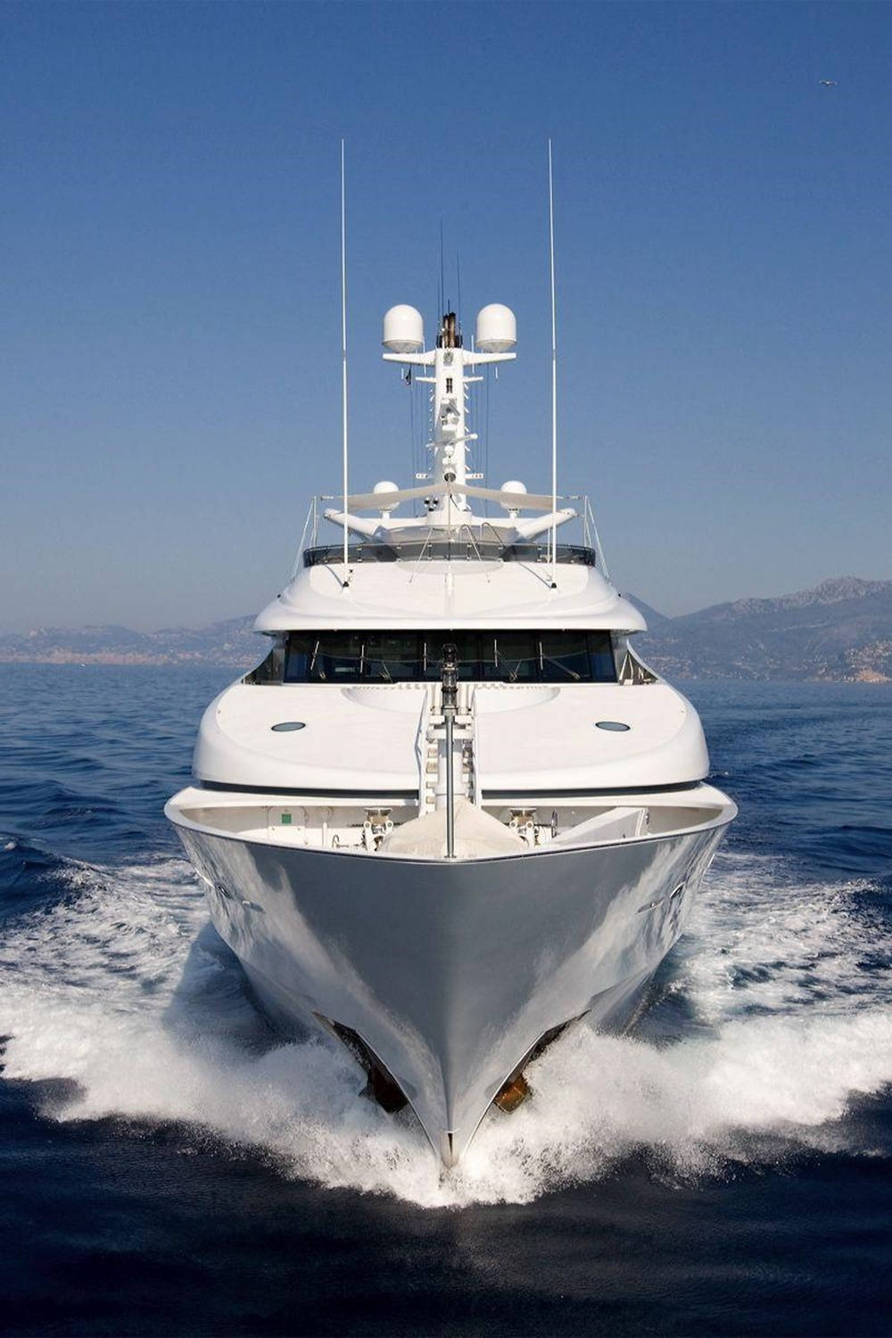 yacht, ocean waves, deep blue ocean water, HD Phone Wallpaper