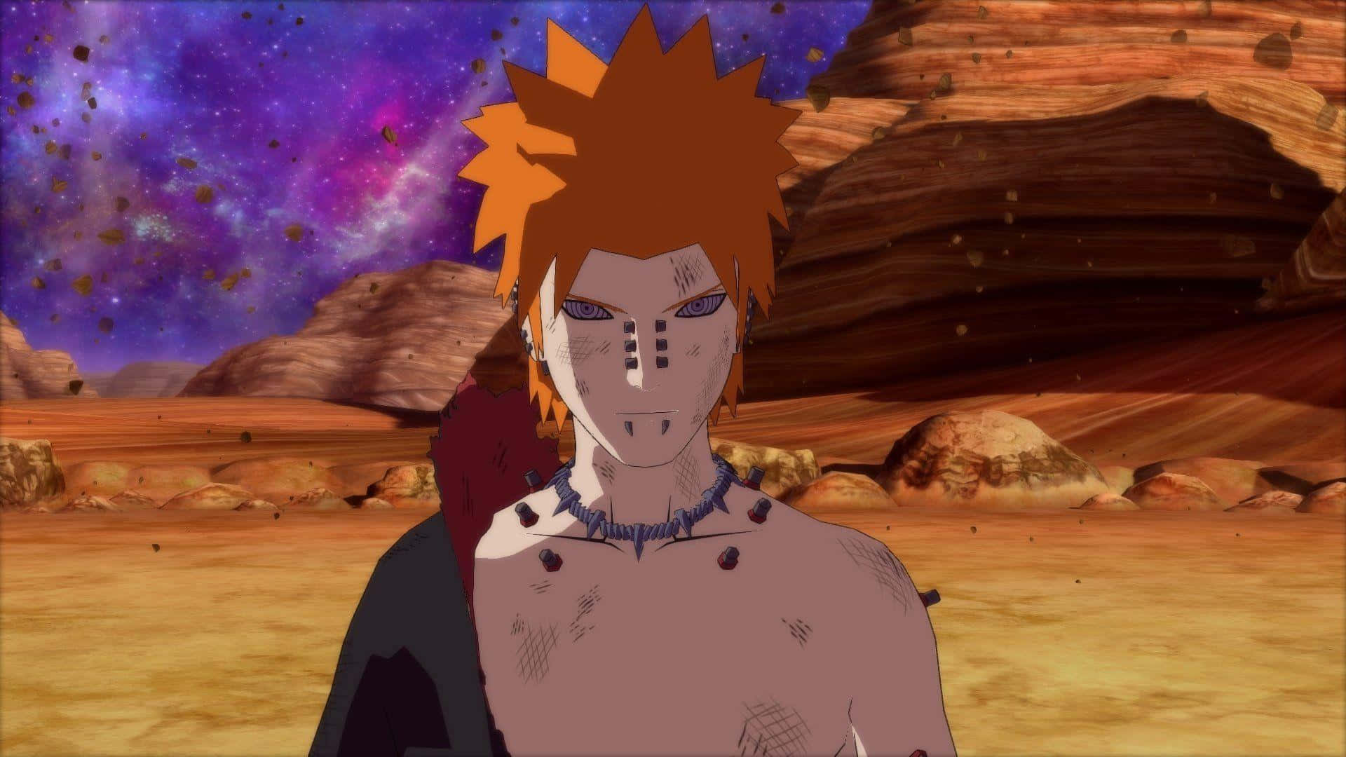 Yahiko, spiky orange hair, desert, Full HD Desktop Wallpaper