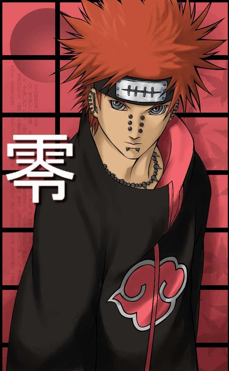Yahiko, spiky red hair, black cloak, SD Phone Wallpaper