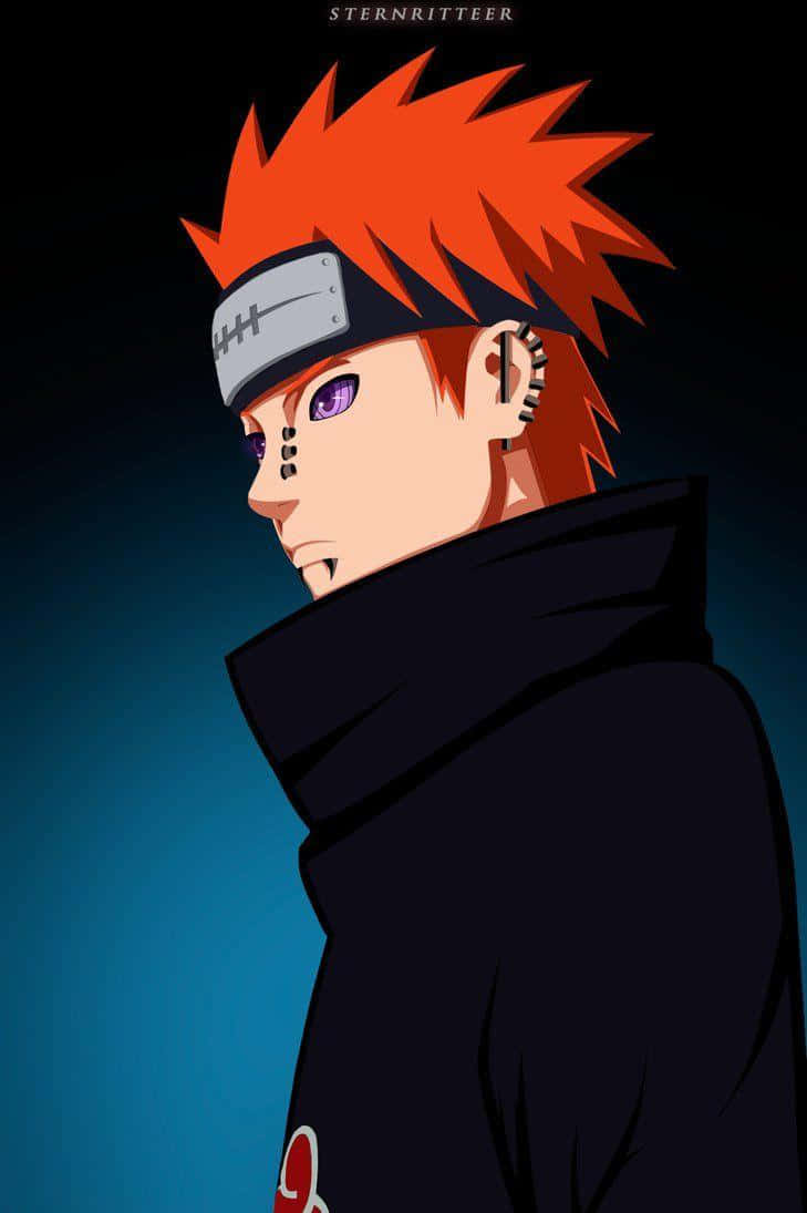 Yahiko, spiky orange hair, purple eyes, SD Phone Wallpaper