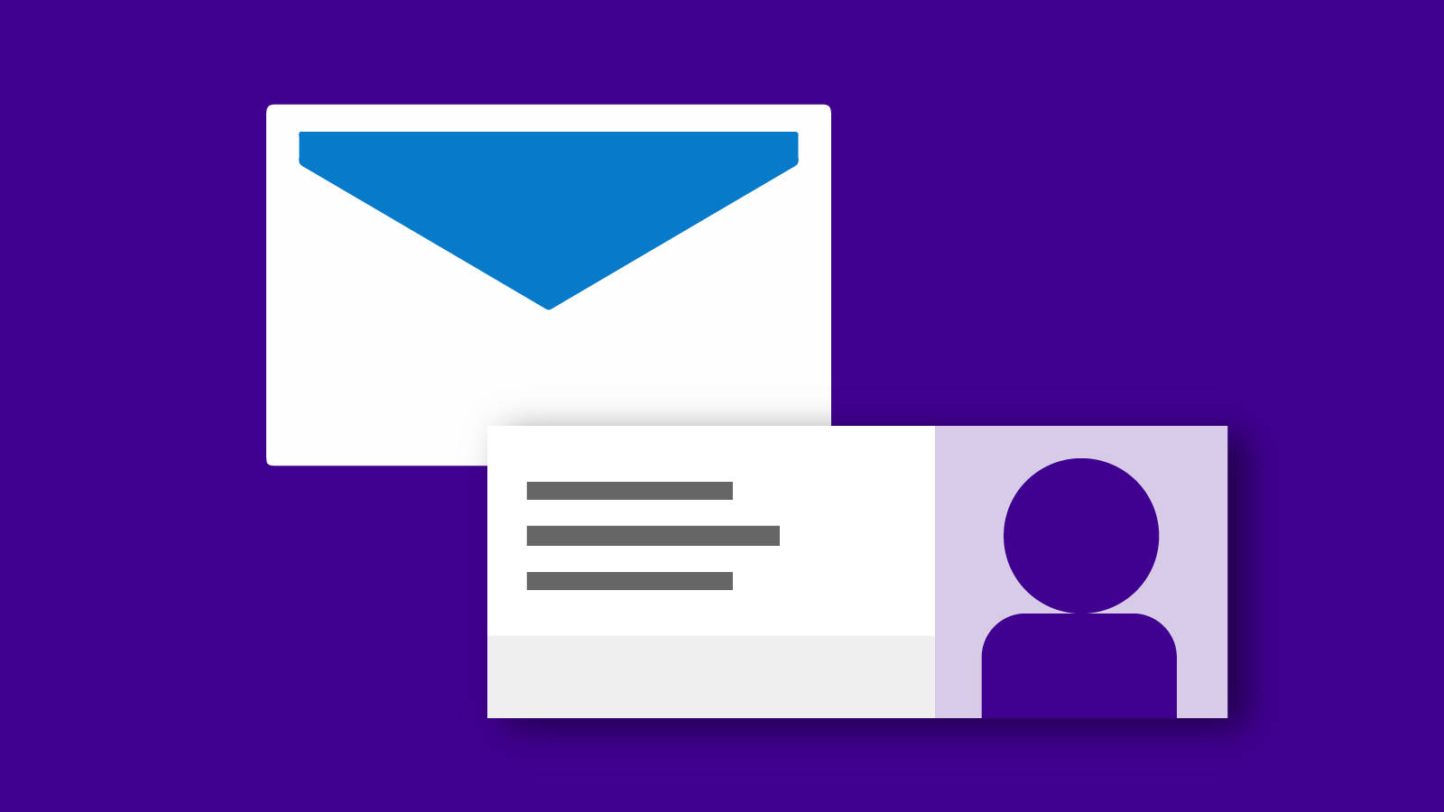 Yahoo Mail, white envelope, contact card, HD Desktop Wallpaper
