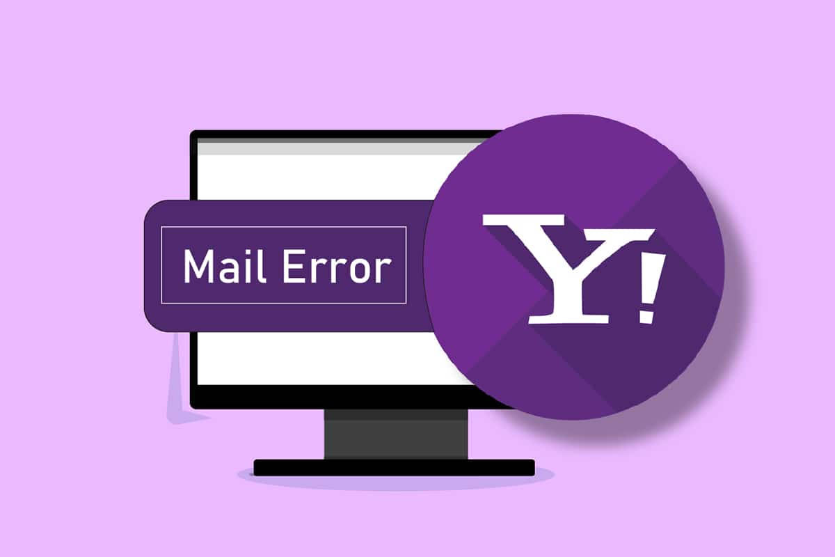 Yahoo Mail, purple illustrated computer, Mail Error message, SD Desktop Wallpaper