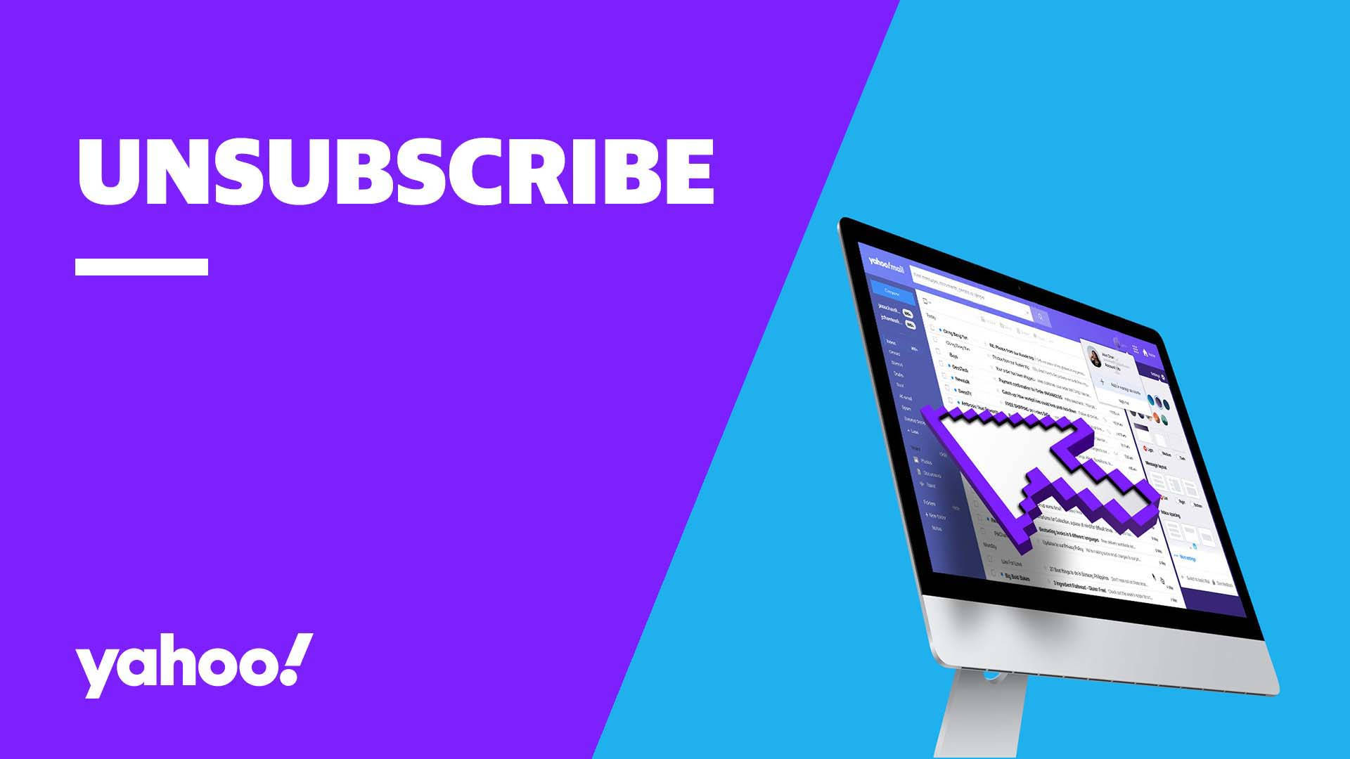Yahoo Mail, unsubscribe button, pixelated cursor, Full HD Desktop Wallpaper