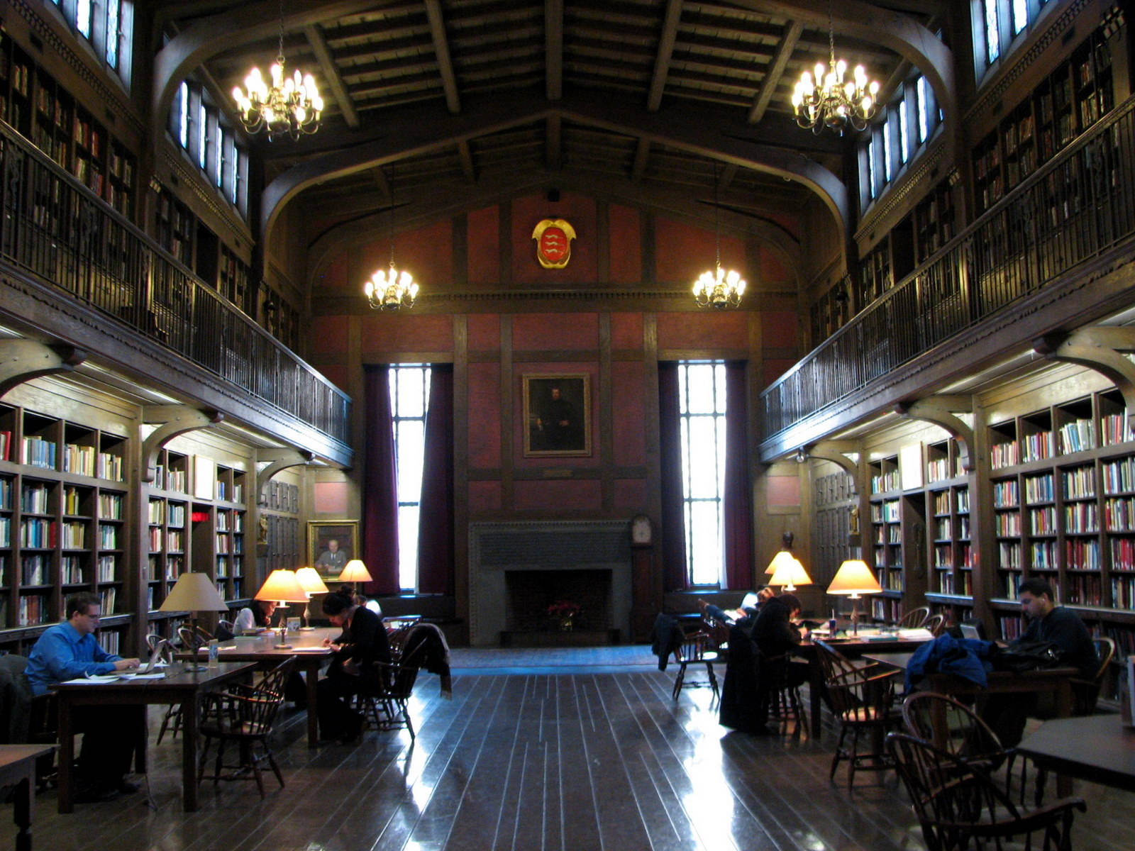 Yale University, library, bookshelves, HD Desktop Wallpaper