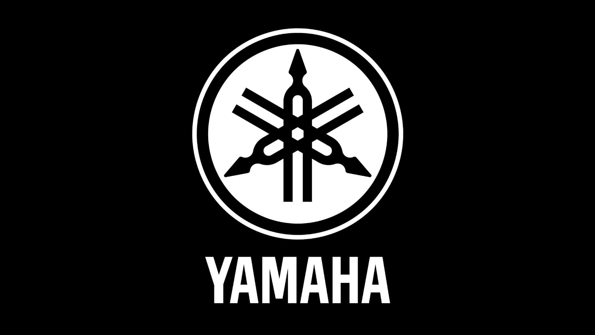 Yamaha, logo, circular emblem, Full HD Desktop Wallpaper