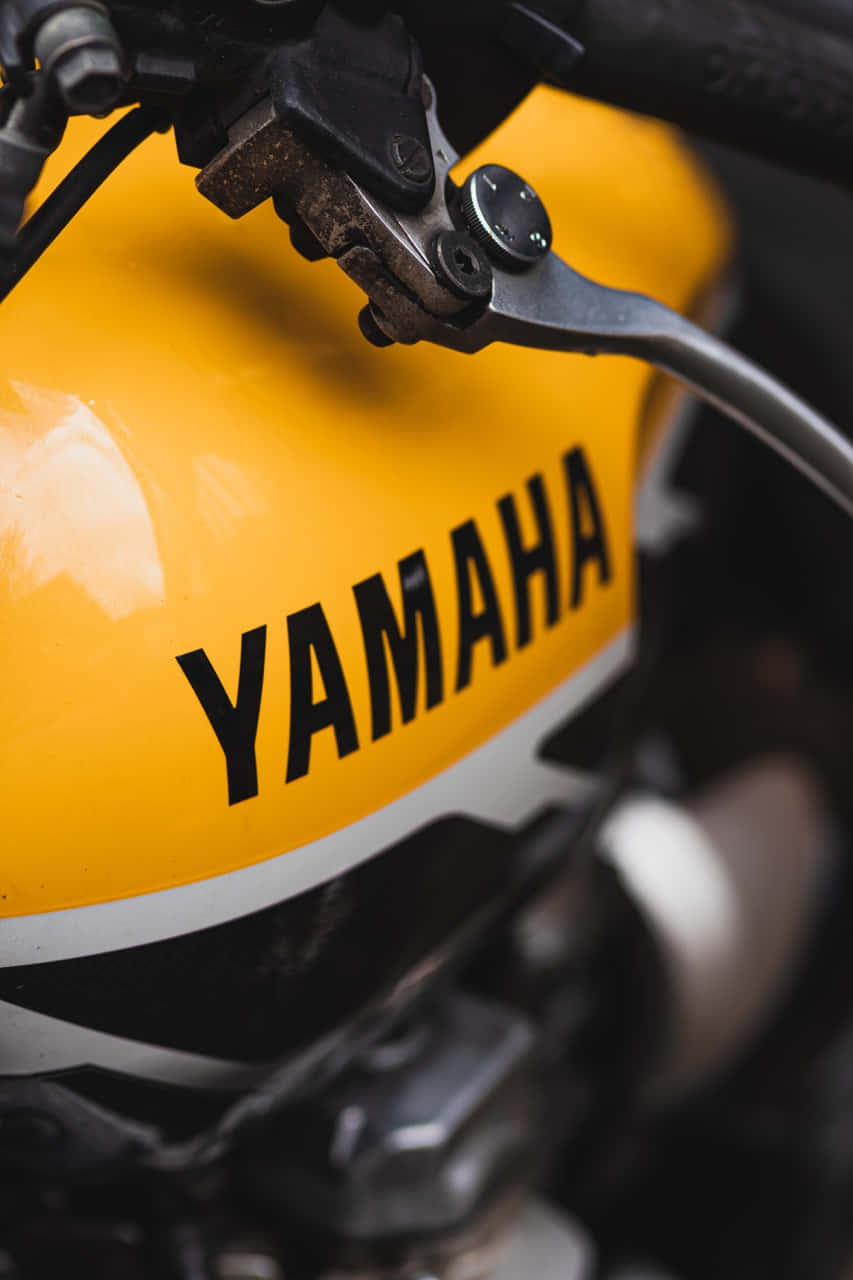 Yamaha, vibrant yellow, black handlebar brake lever, HD Phone Wallpaper
