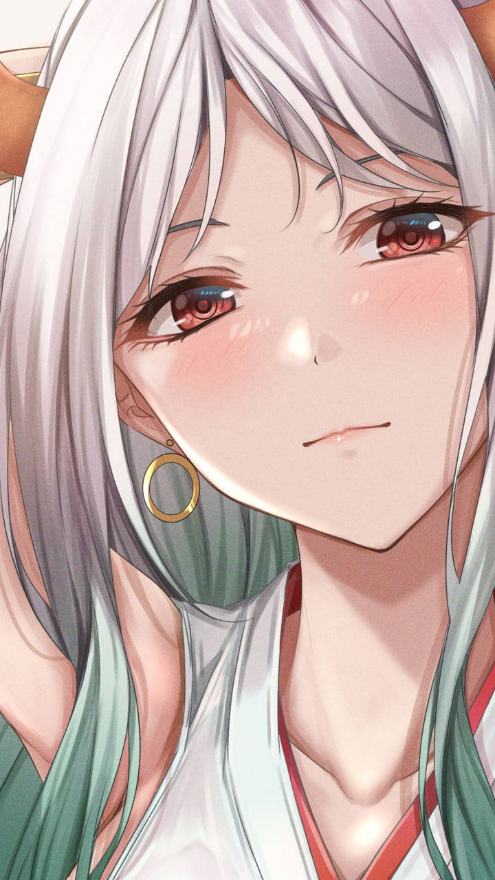 Yamato, anime girl, silver hair, HD Phone Wallpaper
