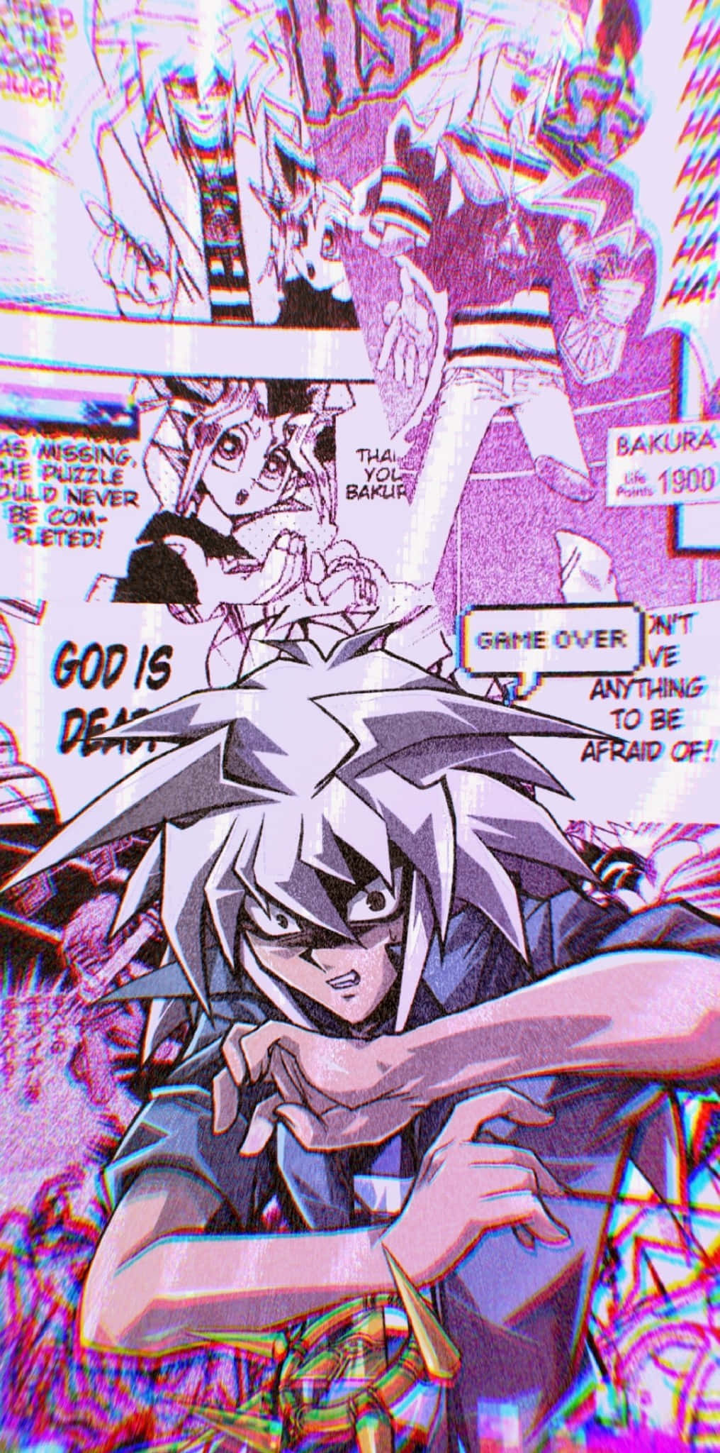 Yami Bakura, spiky-haired character, intense eyes, Full HD Phone Wallpaper