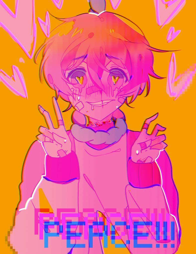 Yami Kawaii, pink hair, heart-shaped eyes, SD Phone Wallpaper