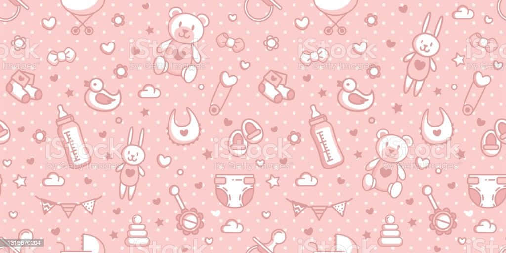 Yami Kawaii, soft pink, teddy bears, SD Desktop Wallpaper