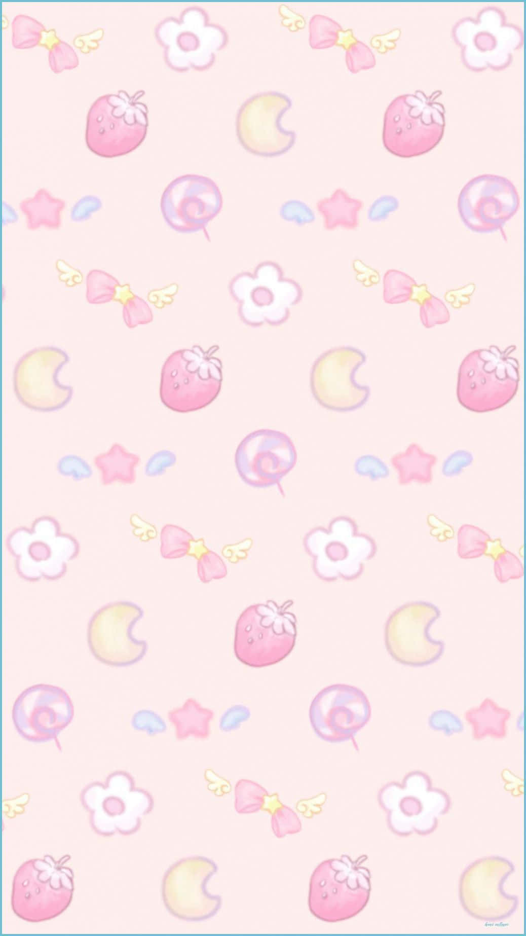 Yami Kawaii, pastel pink, strawberries, HD Phone Wallpaper