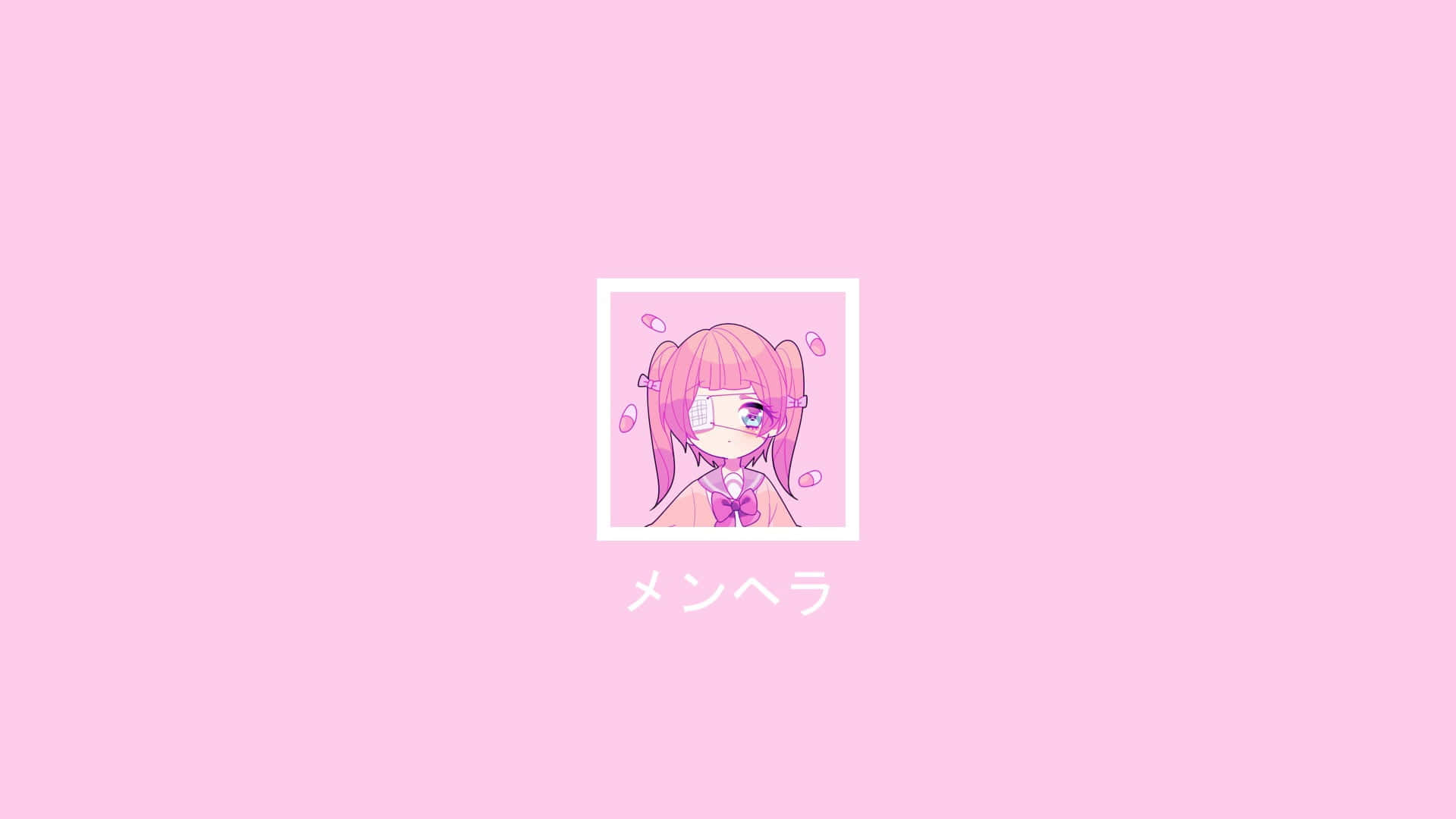 Yami Kawaii, pink hair, mask, Full HD Desktop Wallpaper