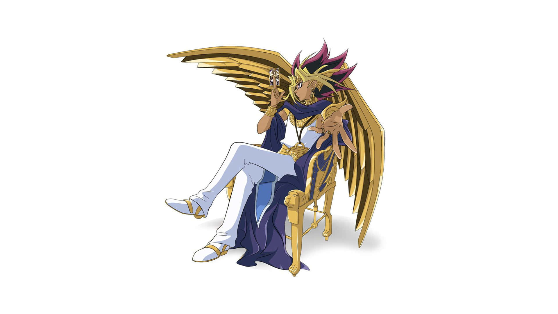 Yami Yugi, golden wings, spiky hair, Full HD Desktop Wallpaper