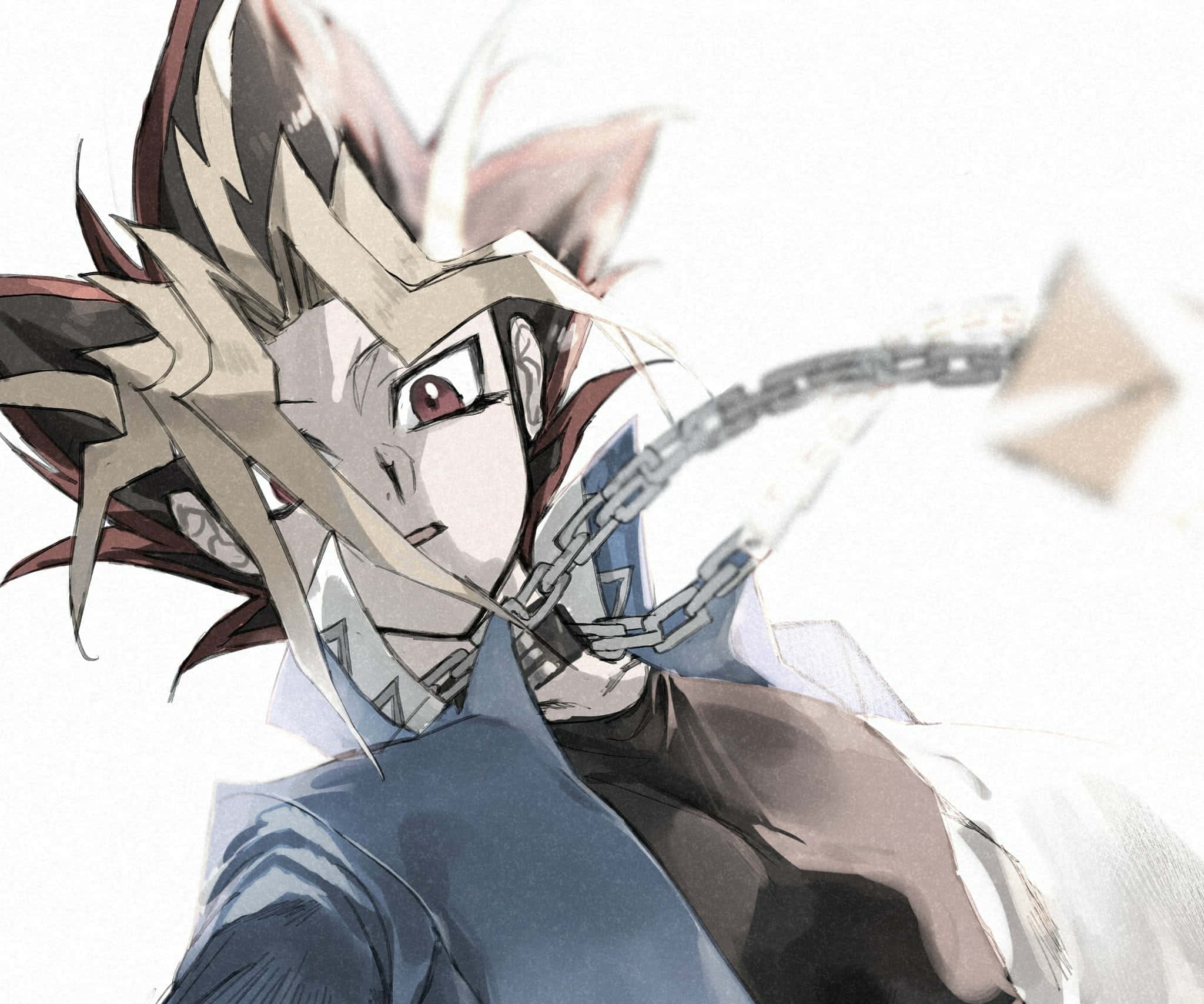 Yami Yugi, spiky hair, red eyes, Full HD Desktop Wallpaper