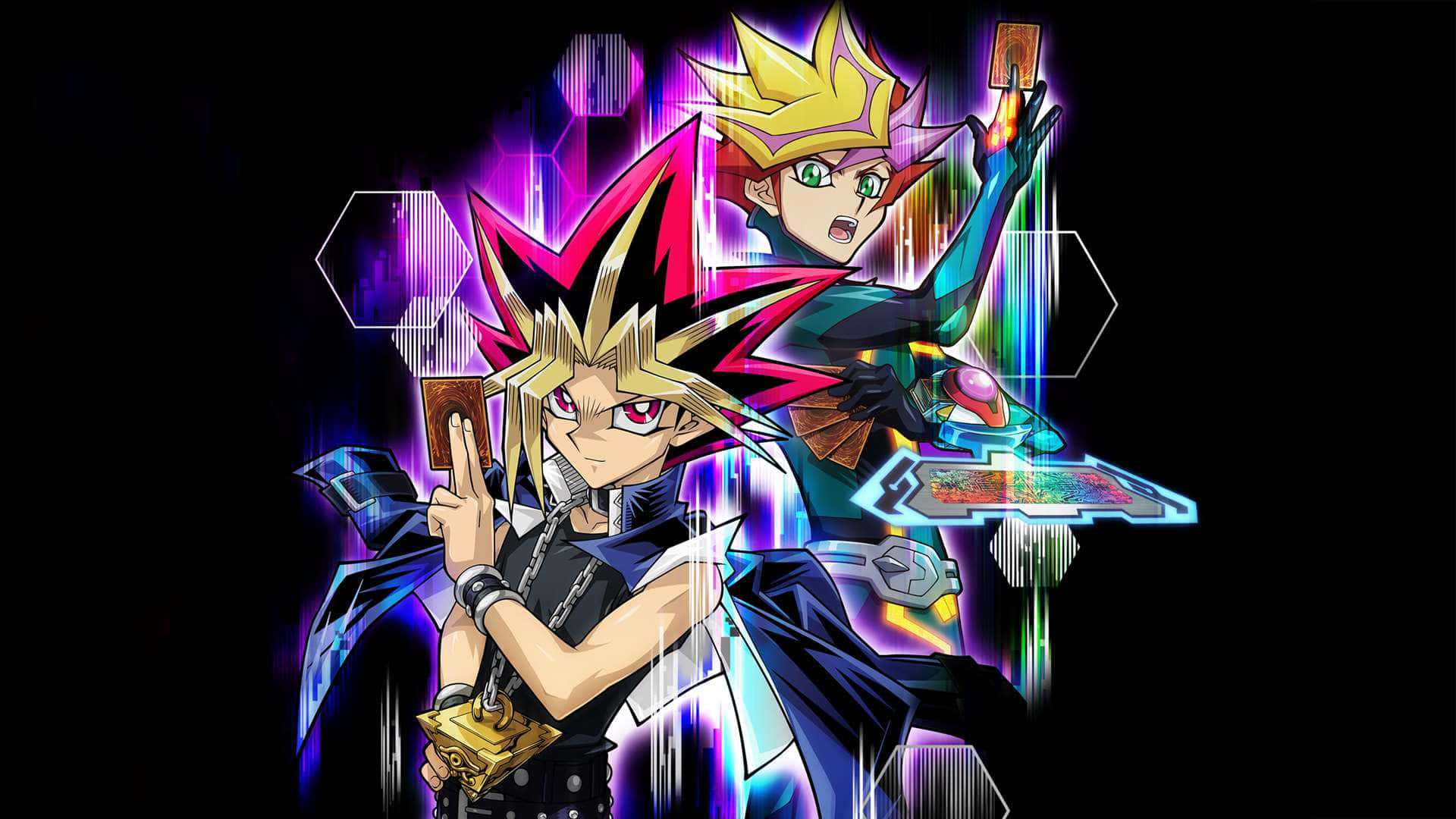Yami Yugi, 1920x1080, neon cyberpunk backdrop, Full HD Desktop Wallpaper