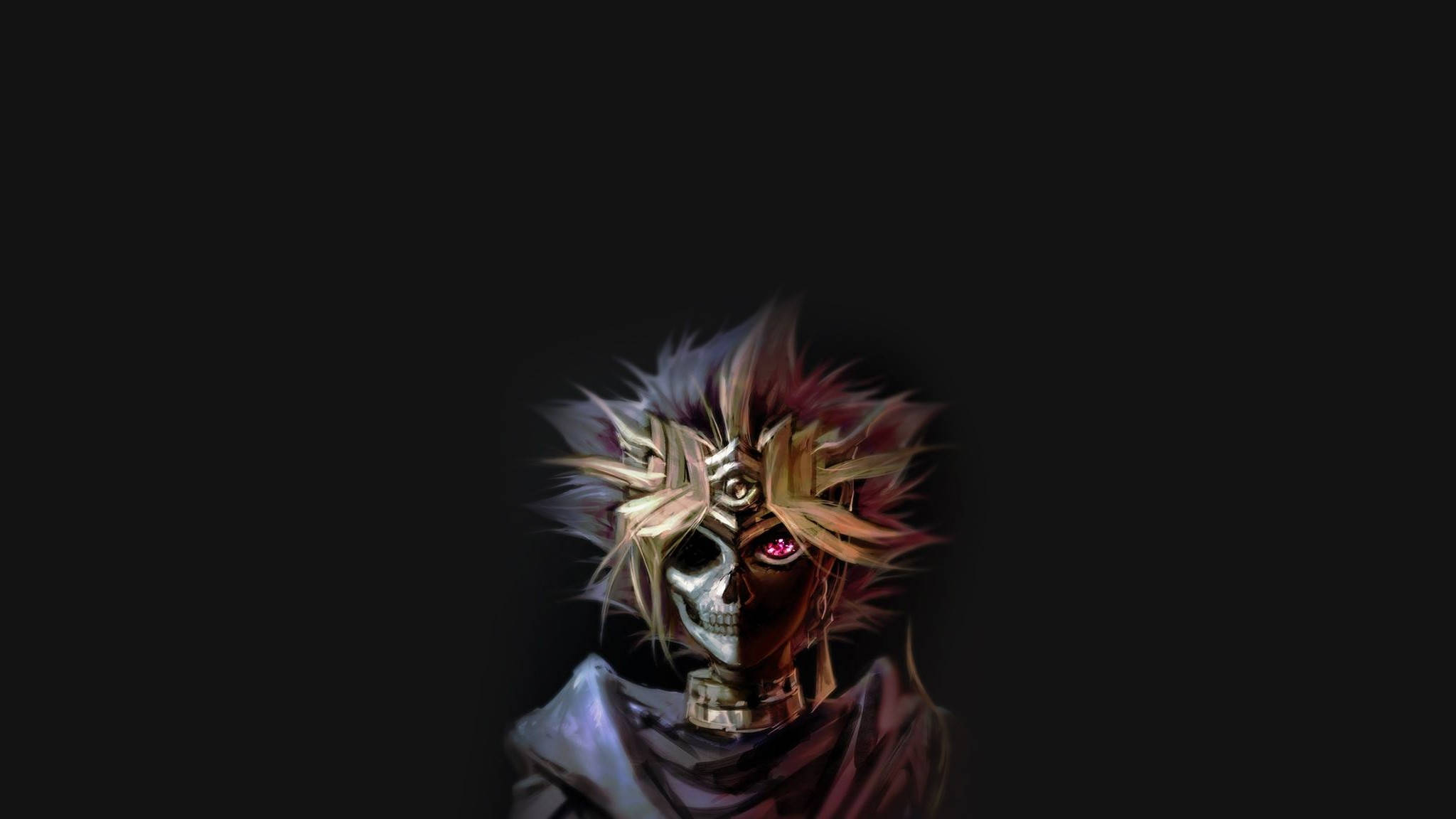 Yami Yugi, spiky golden hair, glowing red eye, Full HD Desktop Wallpaper