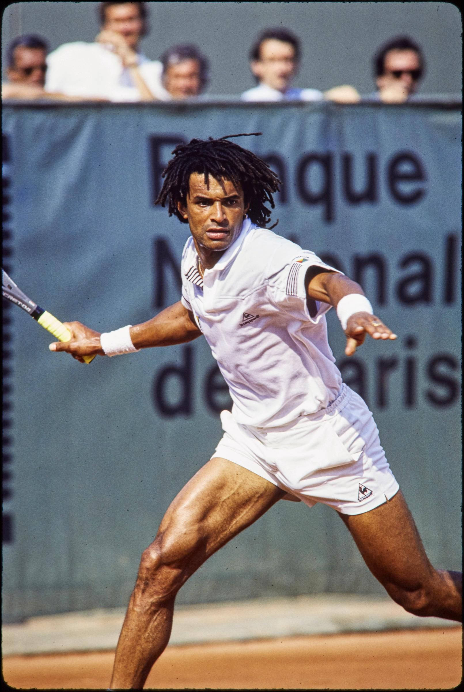 Yannick Noah, dreadlocks, racket, Full HD Phone Wallpaper