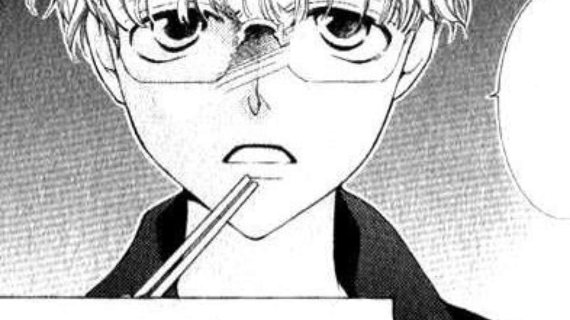 Yasuchika Haninozuka, manga panel, glasses, Full HD Desktop Wallpaper