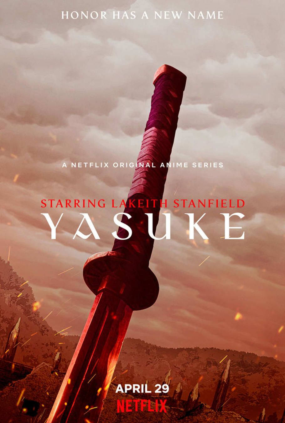 Yasuke, anime movie, red sword, HD Phone Wallpaper