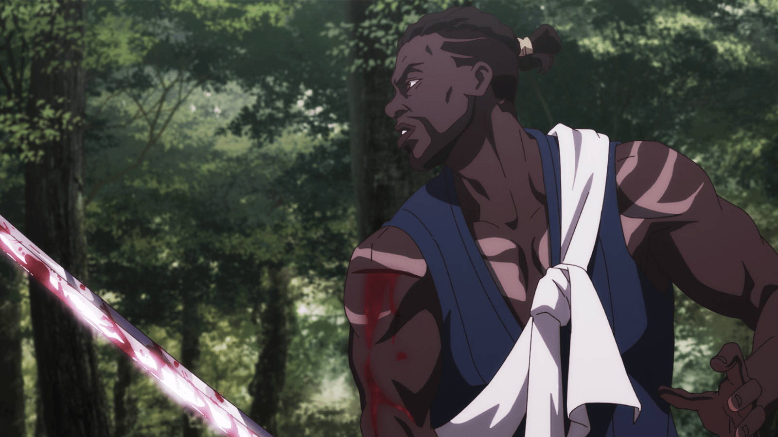 Yasuke, bloody sword, glowing sword, HD Desktop Wallpaper