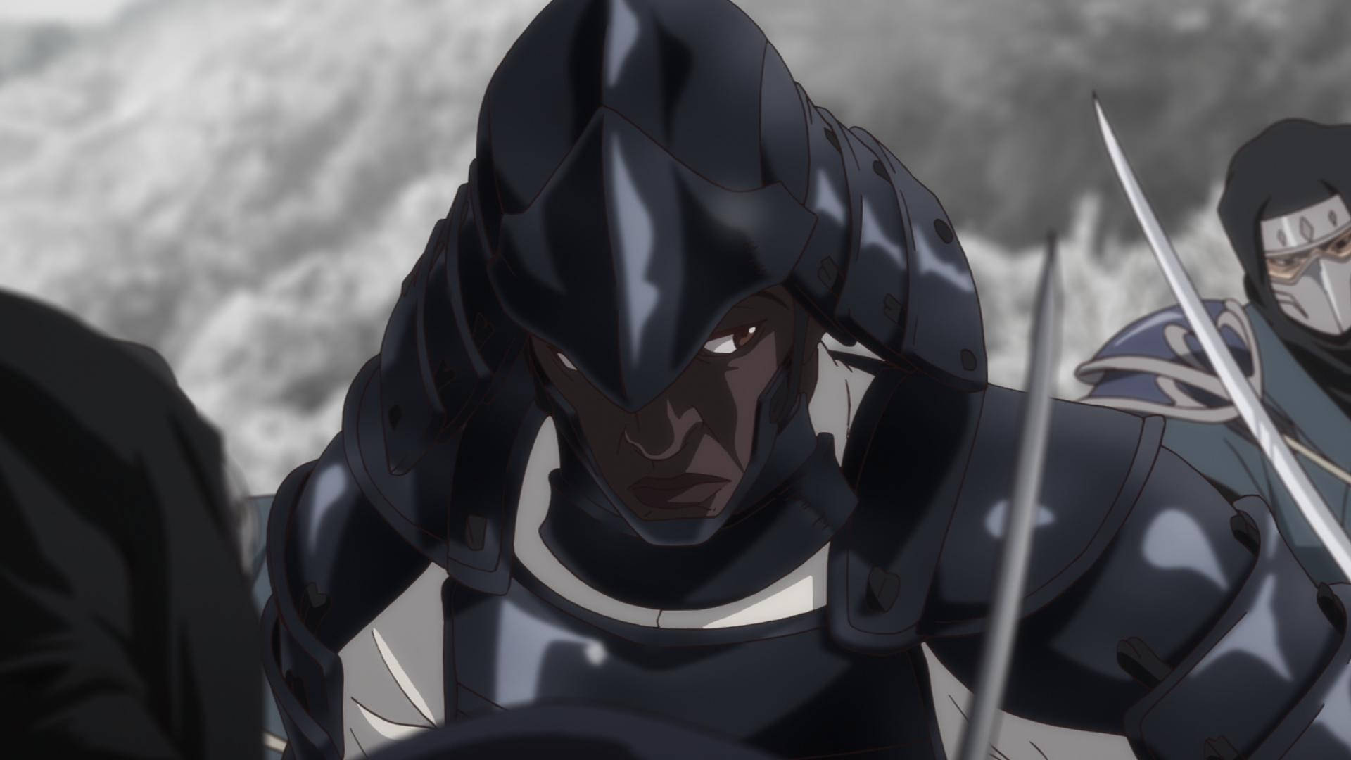 Yasuke, black and white, dark plate armor, Full HD Desktop Wallpaper