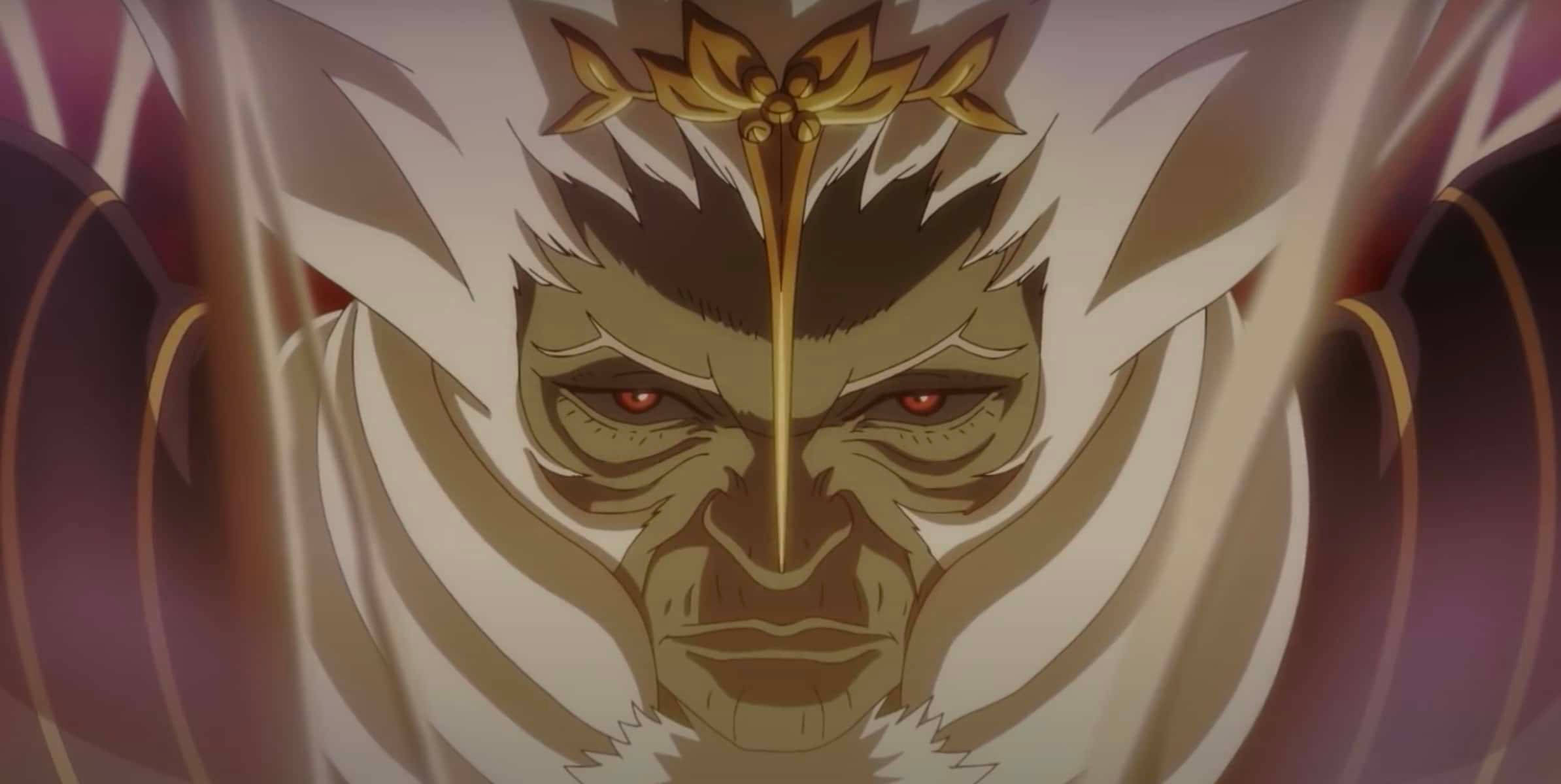 Yasuke, red eyes, golden crown-like adornment, Full HD Desktop Wallpaper