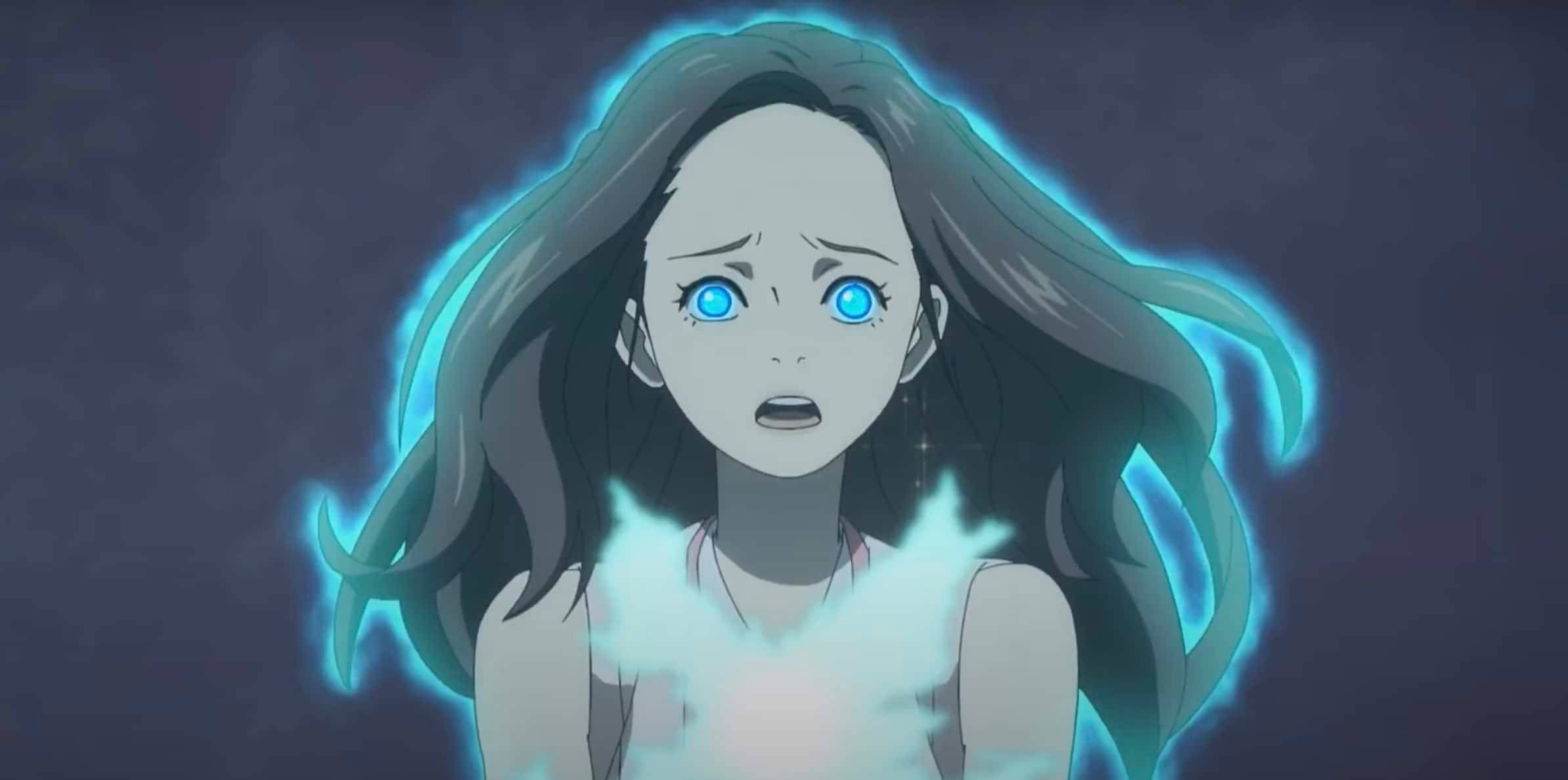Yasuke, anime girl, glowing blue eyes, Full HD Desktop Wallpaper