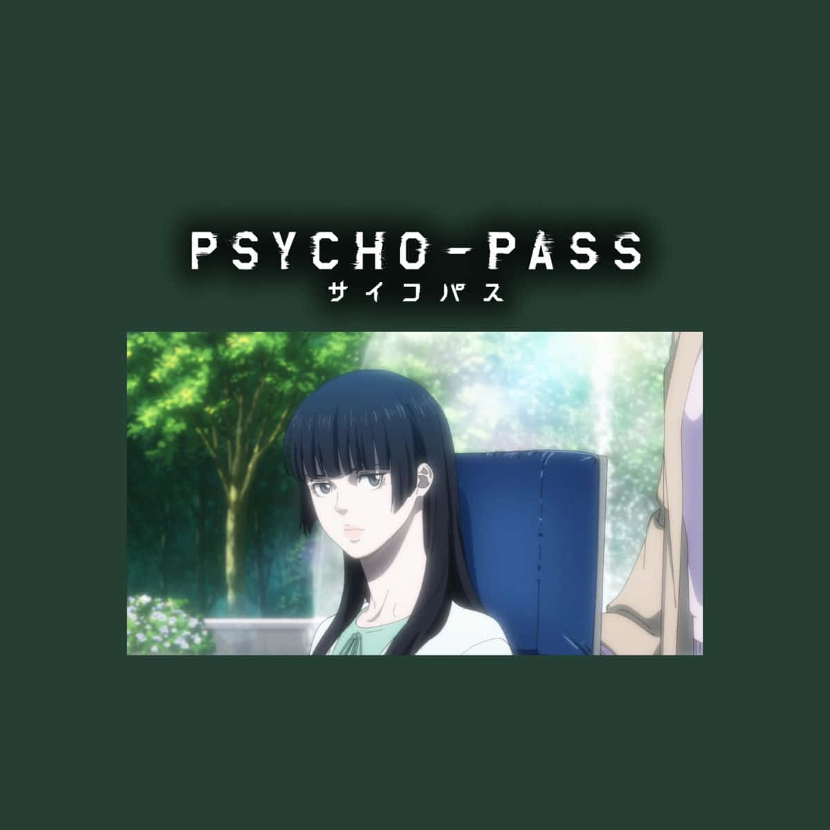 Yayoi Kunizuka, black hair, blue chair, SD Desktop Wallpaper