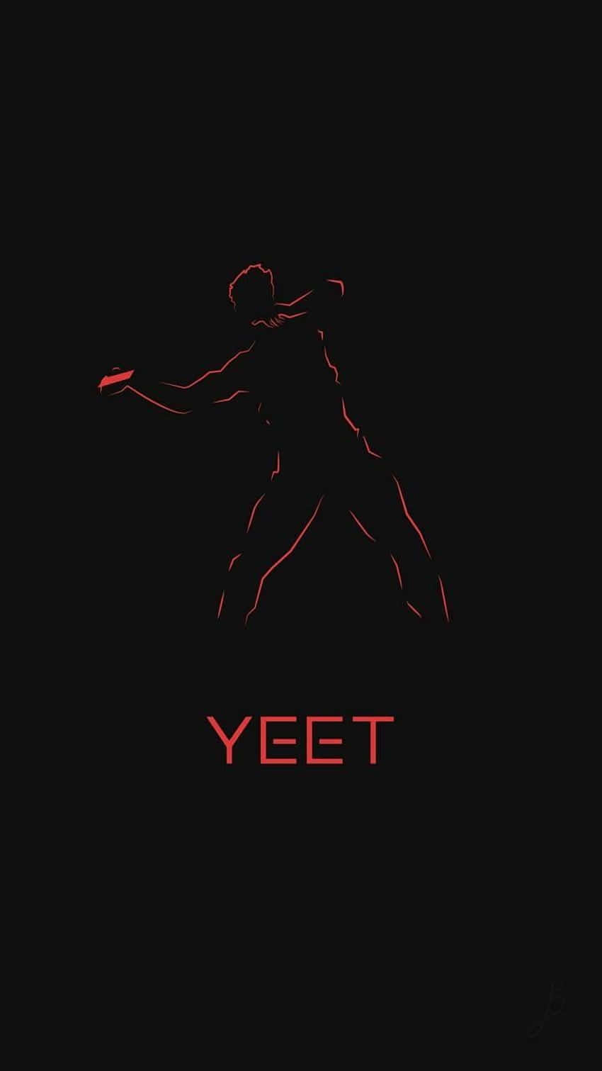 red line art silhouette, person throwing an object, black background, HD Phone Wallpaper