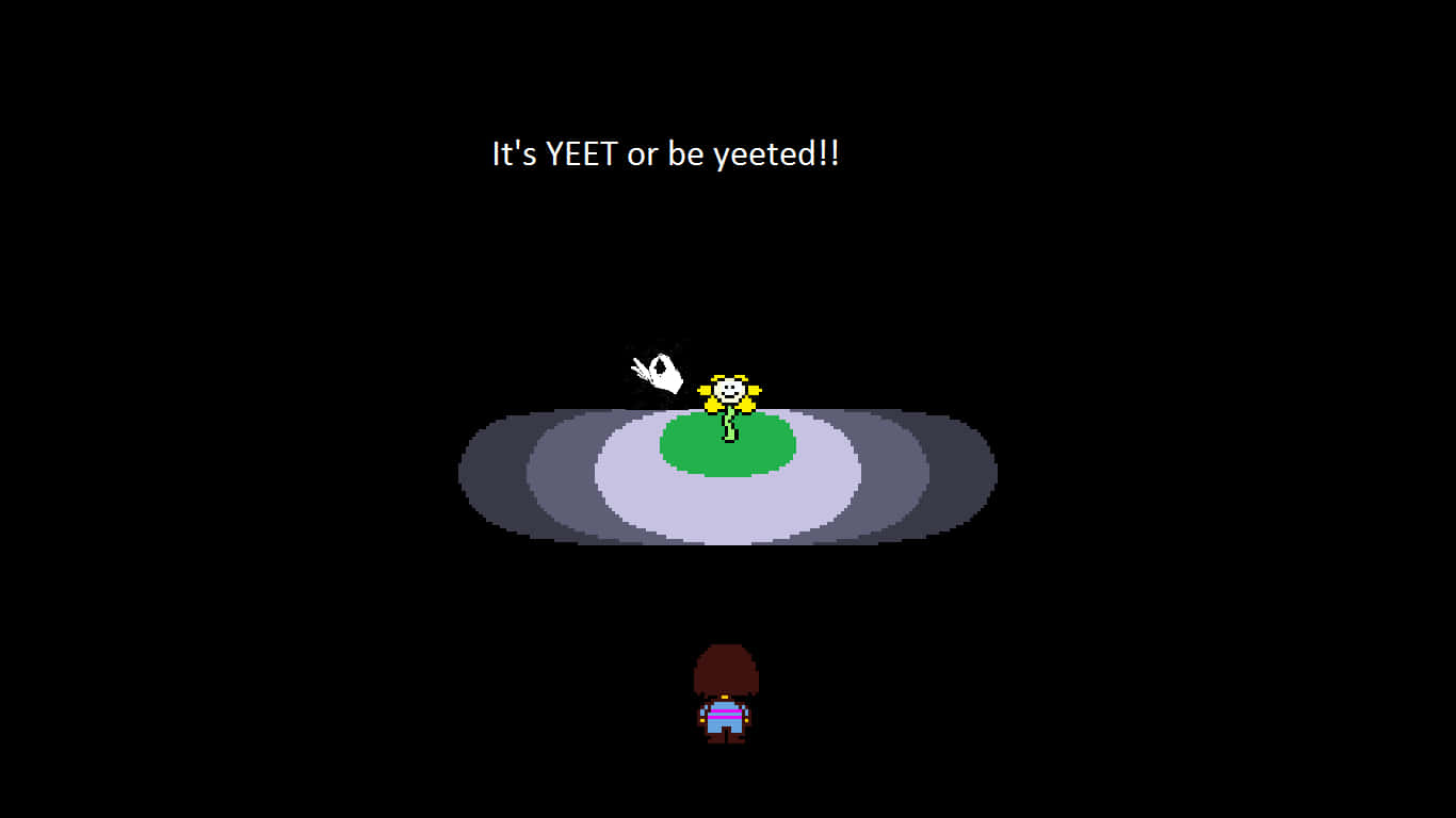 Yeet Or Be Yeeted, pixel art, circular platform, HD Desktop Wallpaper